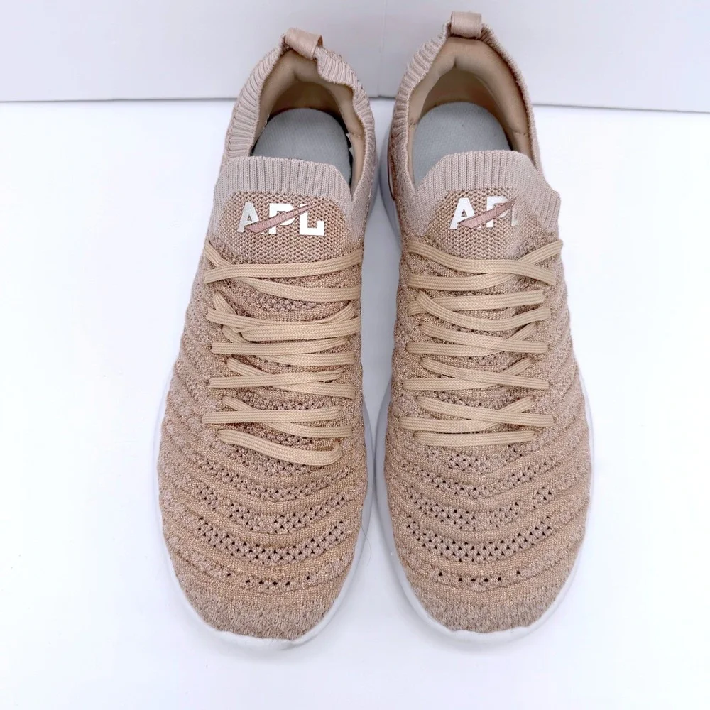 APL TechLoom Wave Womens 9.5‎ Rose Gold Nude Metallic Running Shoes